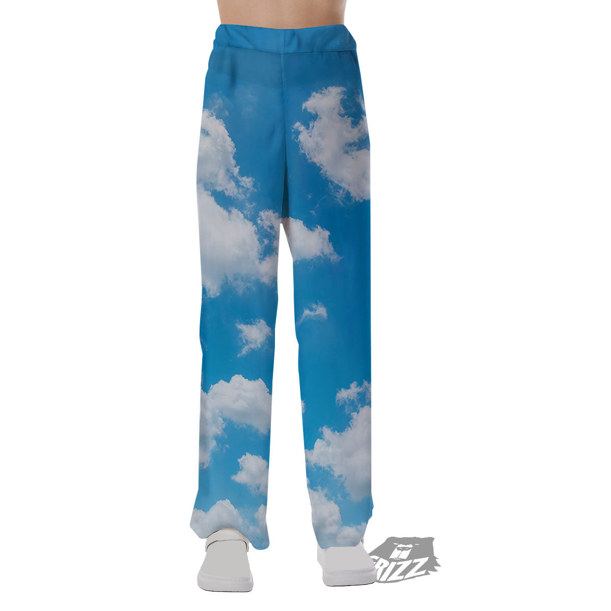 Cloud Sky Print Pajama Pants-grizzshop
