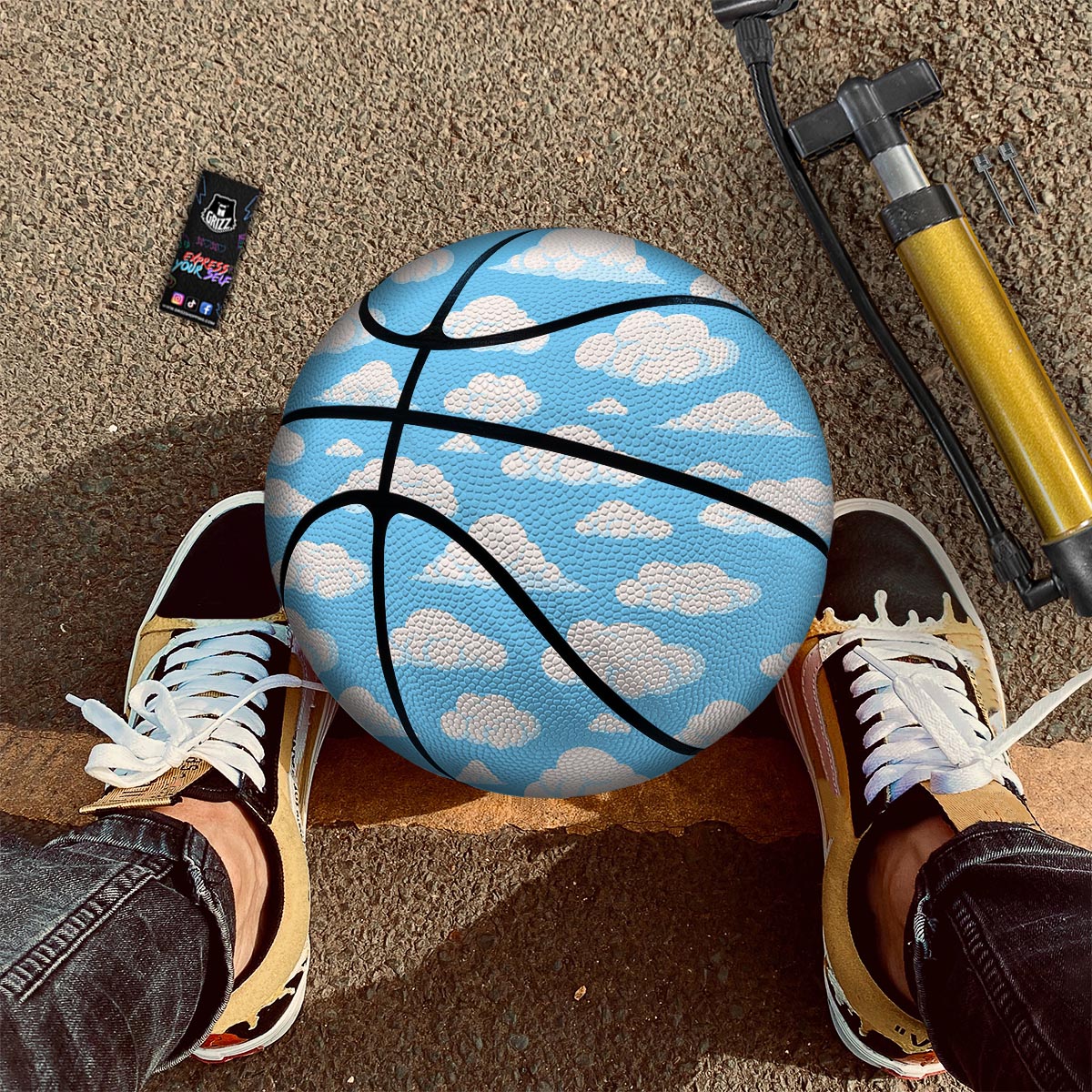 Cloud Sky Print Pattern Basketball-grizzshop