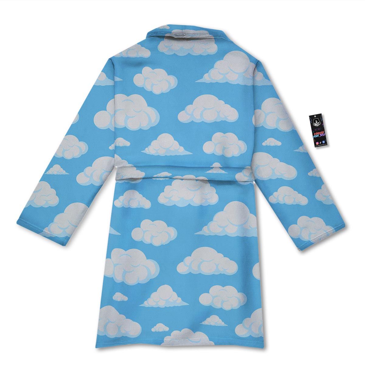 Cloud Sky Print Pattern Bathrobe-grizzshop