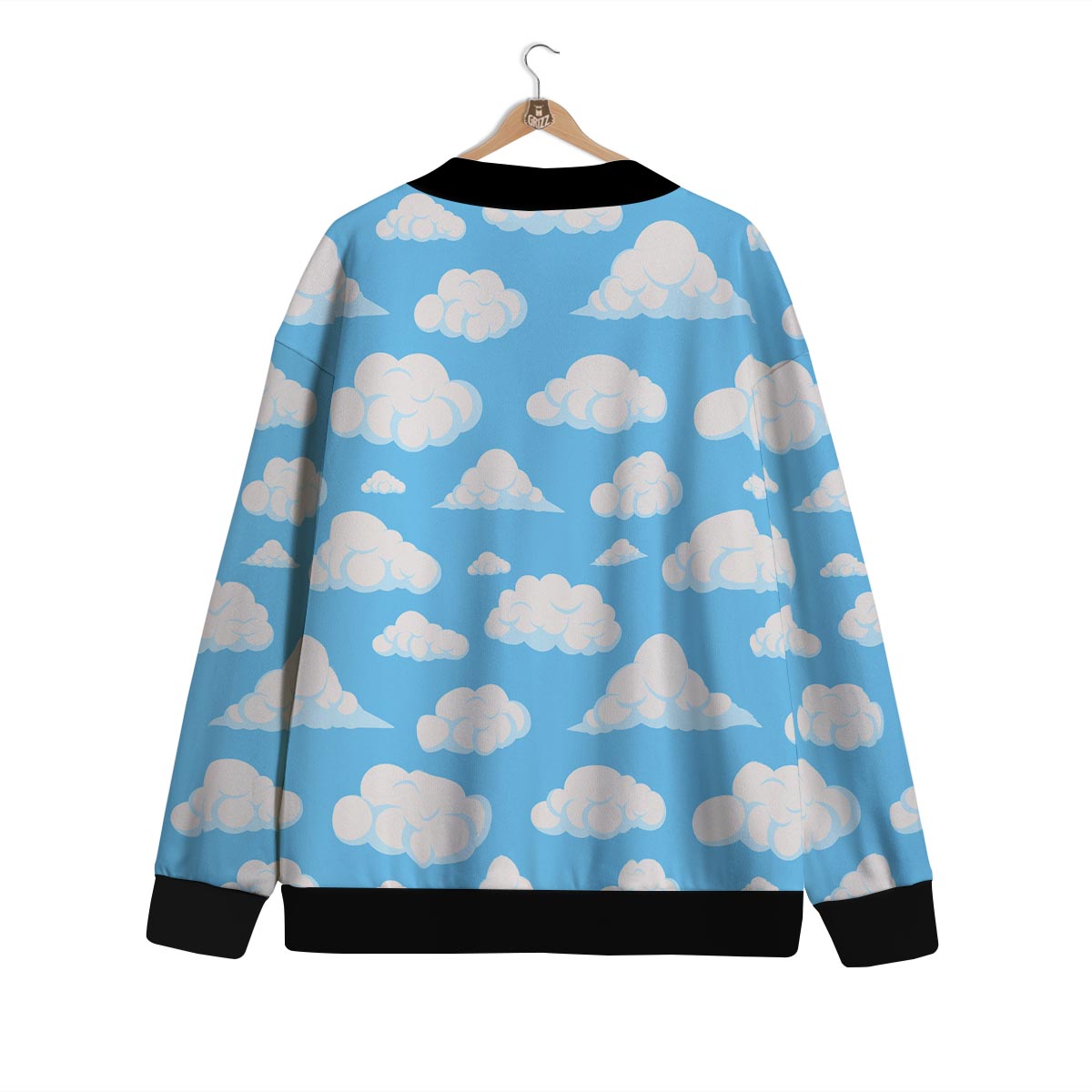 Cloud Sky Print Pattern Cardigan-grizzshop