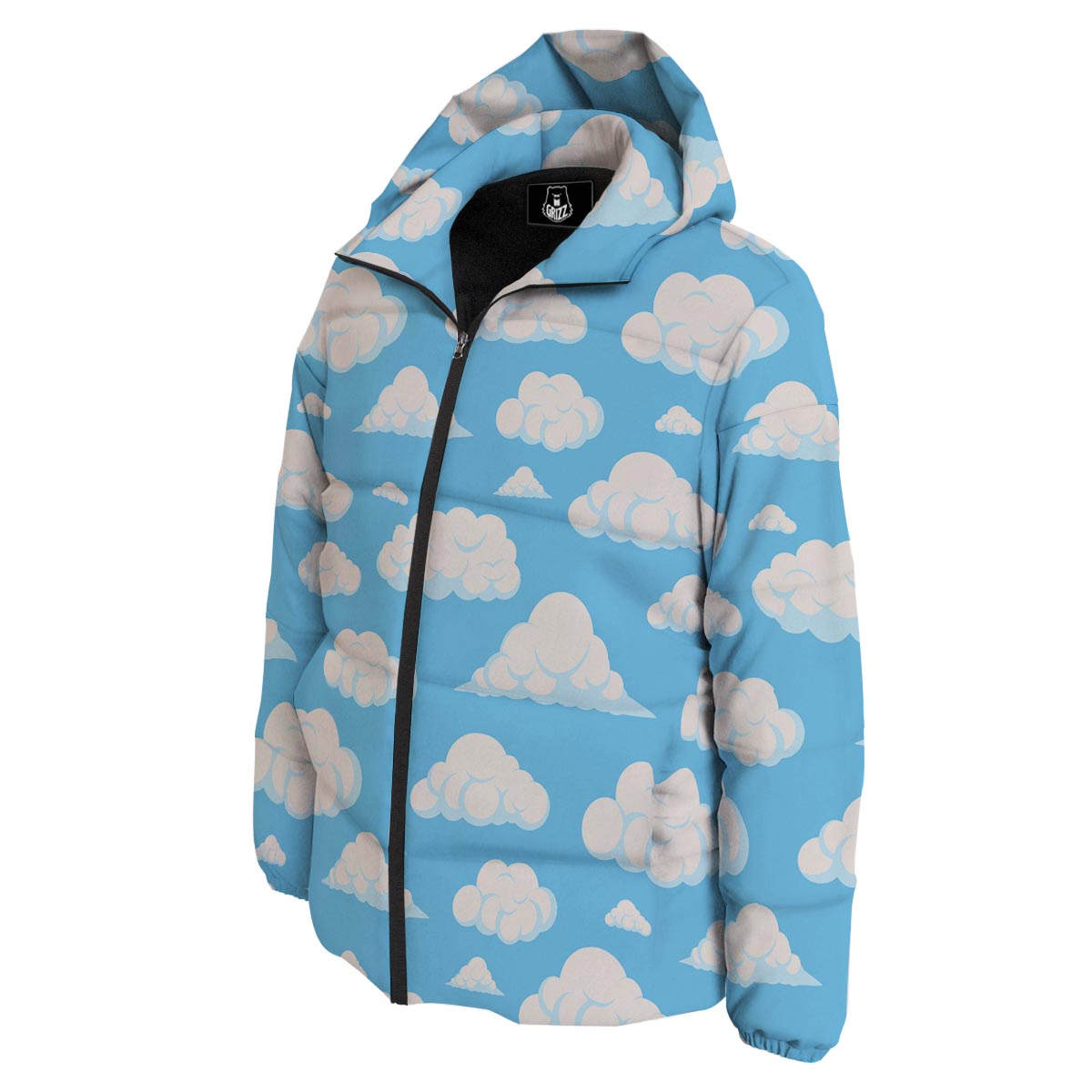 Cloud Sky Print Pattern Down Jacket-grizzshop