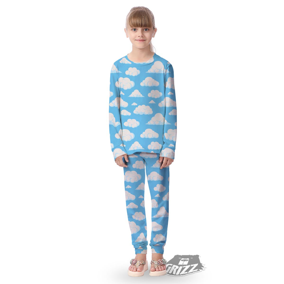 Cloud Sky Print Pattern Kid's Pajamas-grizzshop