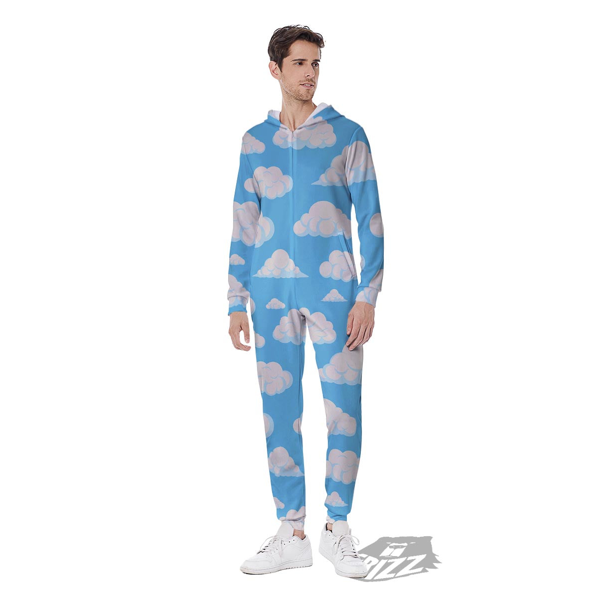 Cloud Sky Print Pattern Men's Jumpsuit-grizzshop