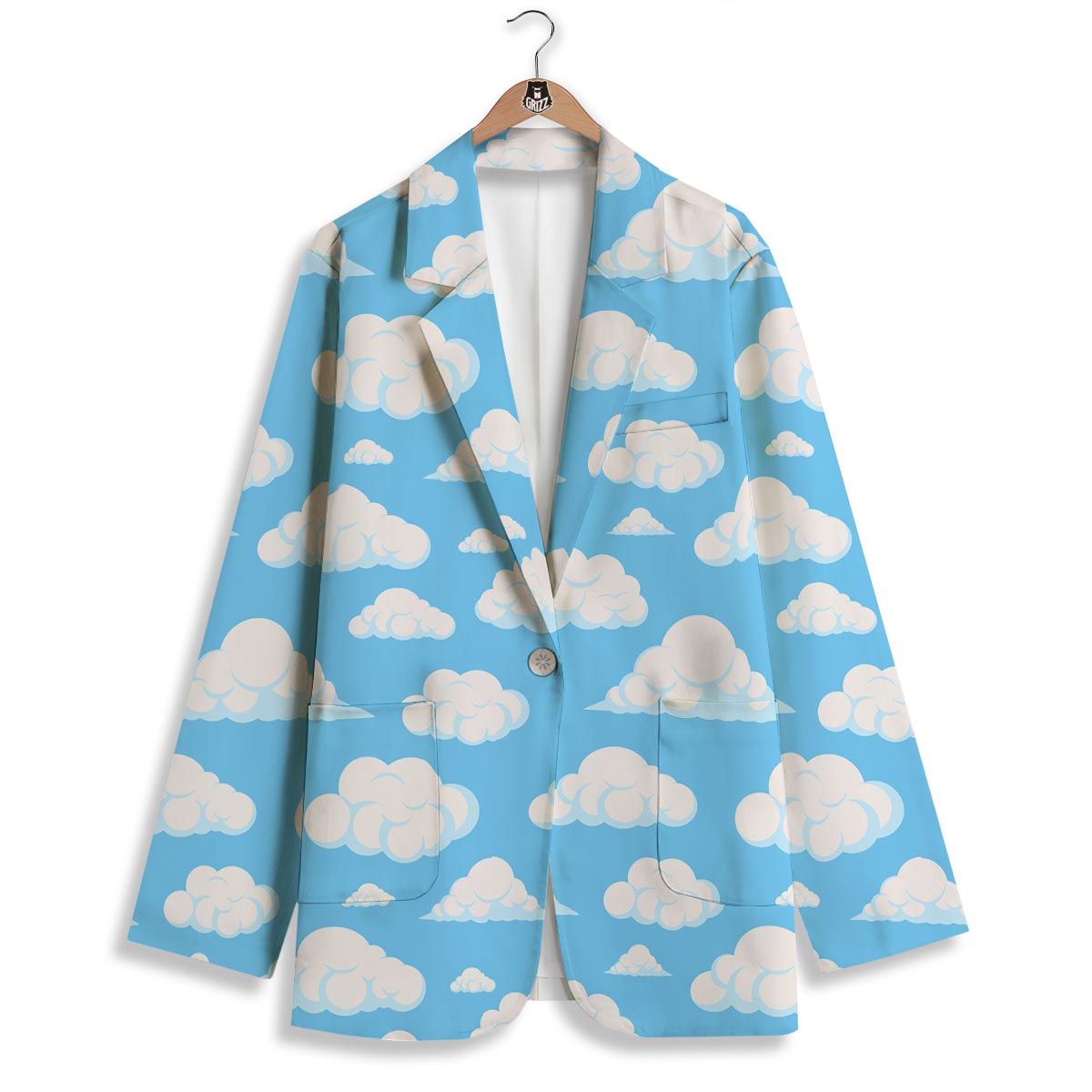 Cloud Sky Print Pattern Women's Blazer-grizzshop