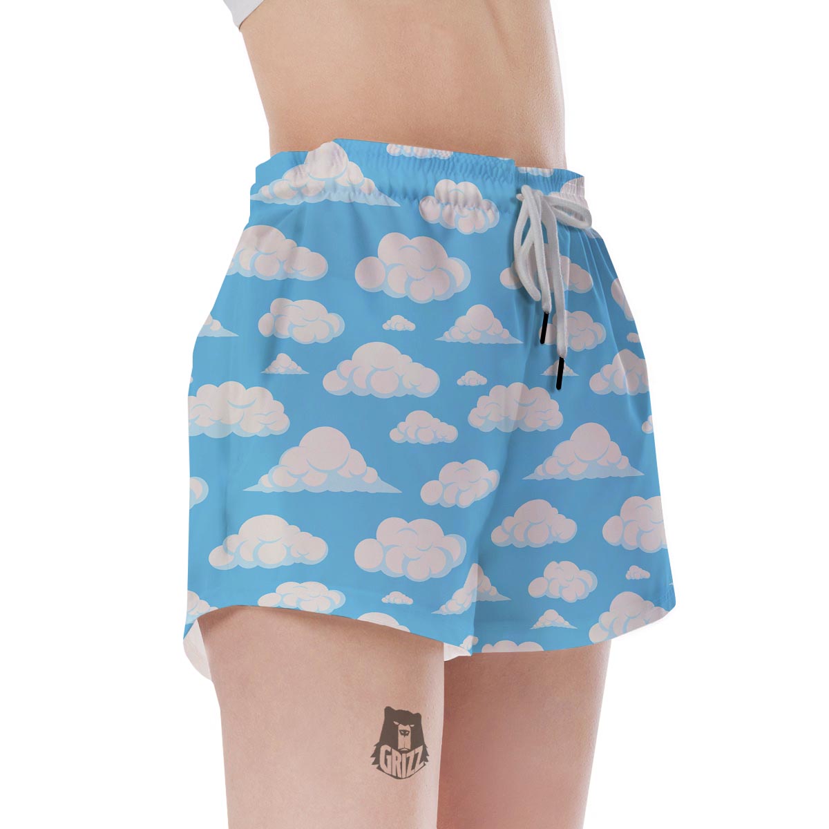 Cloud Sky Print Pattern Women's Shorts-grizzshop