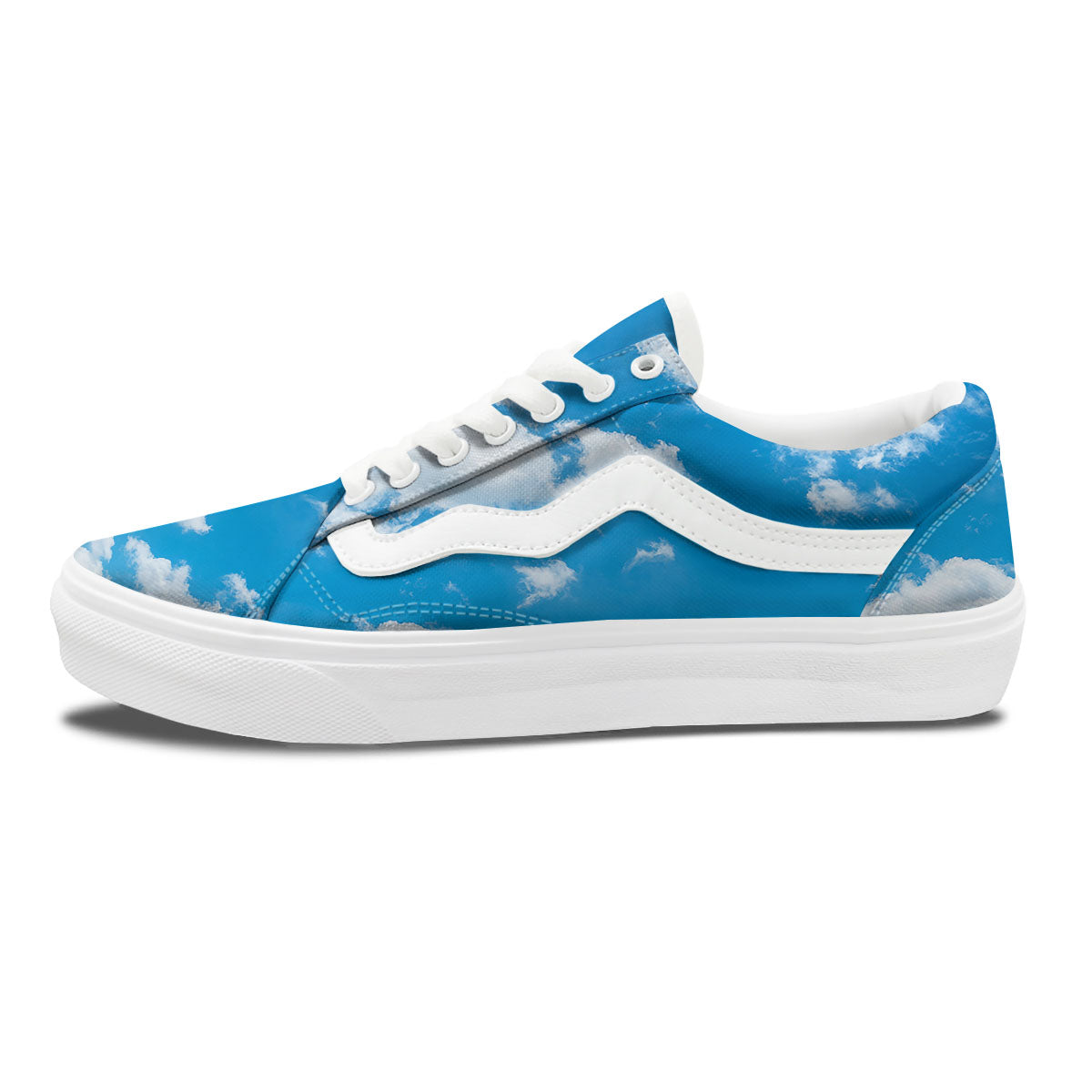 Cloud Sky Print Skate Shoes-grizzshop