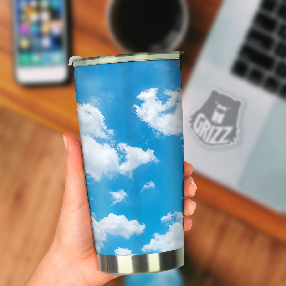 Cloud Sky Print Tumbler-grizzshop