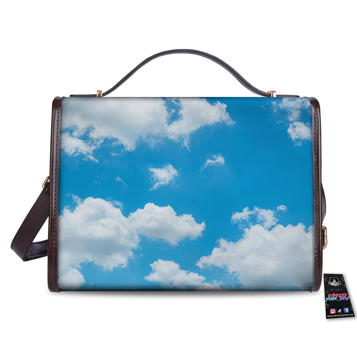 Cloud Sky Print Women's Satchel Bag-grizzshop