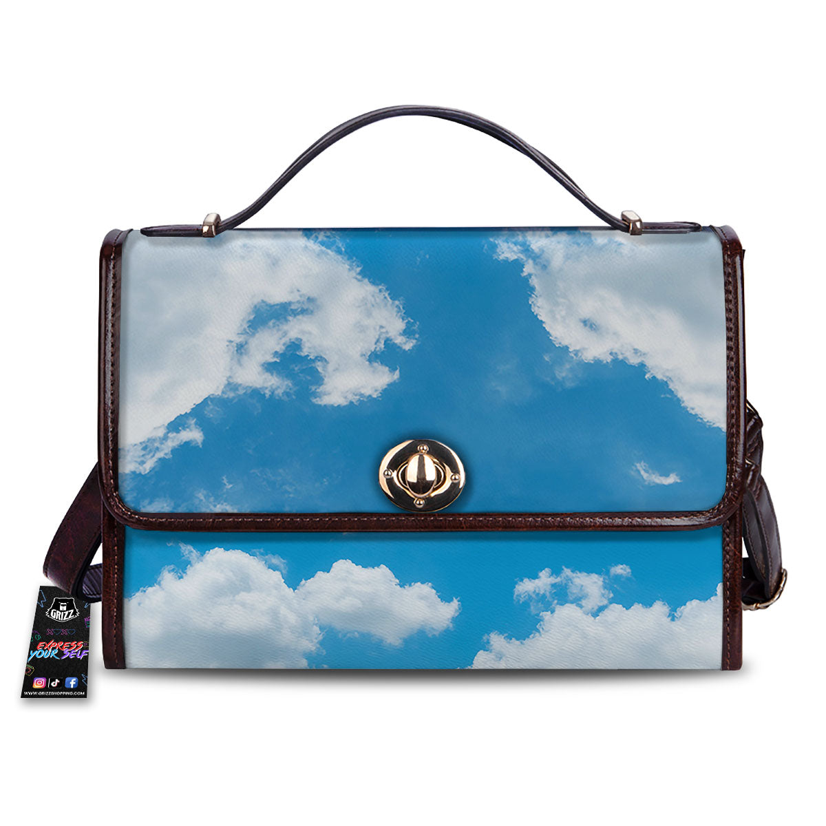 Cloud Sky Print Women's Satchel Bag-grizzshop