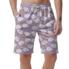 Cloud Smile Pattern Print Men's Shorts-grizzshop