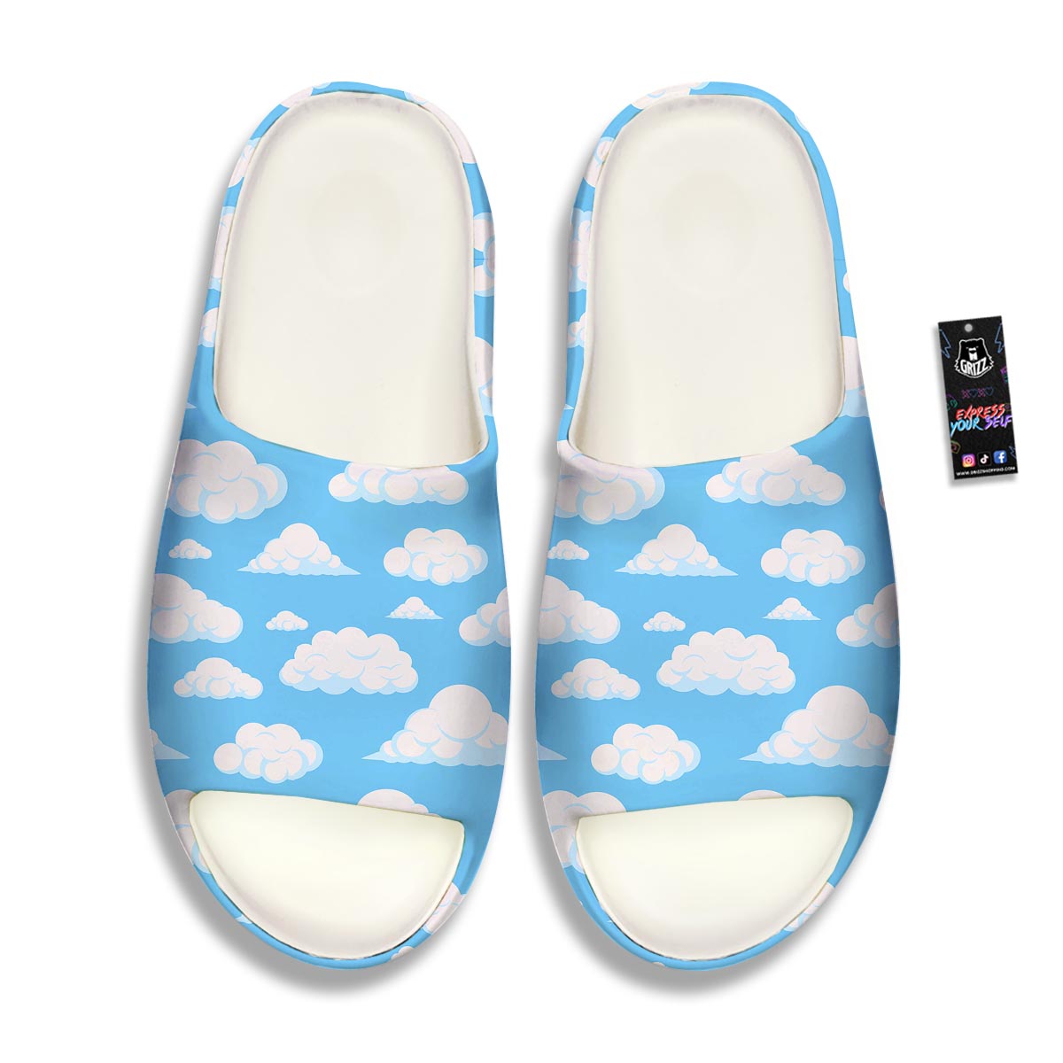 Cloud Sky Print Pattern Sandals-grizzshop