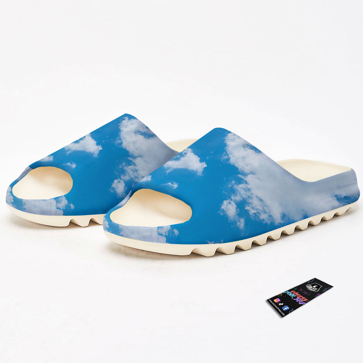 Cloud Sky Print Sandals-grizzshop