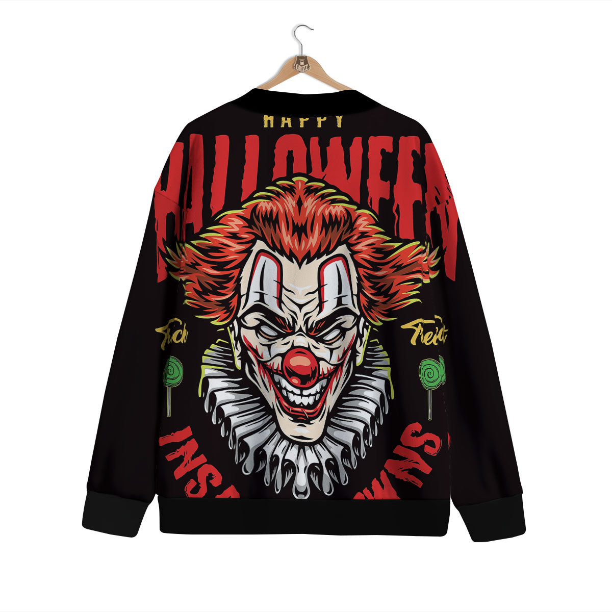 Clown Halloween Print Cardigan-grizzshop