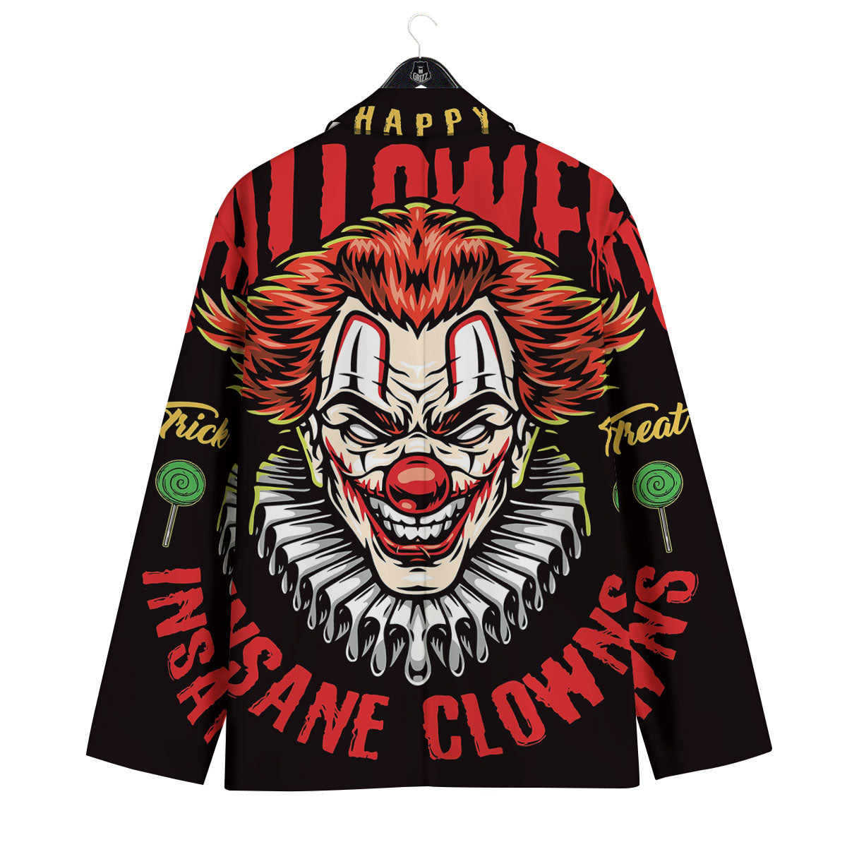 Clown Halloween Print Men's Sport Coat-grizzshop