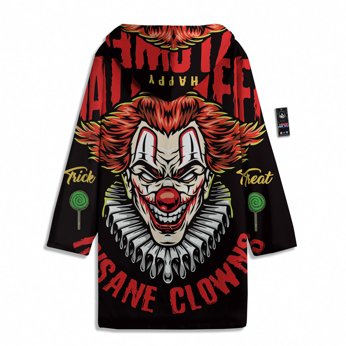 Clown Halloween Print Men's Windbreaker Jacket-grizzshop