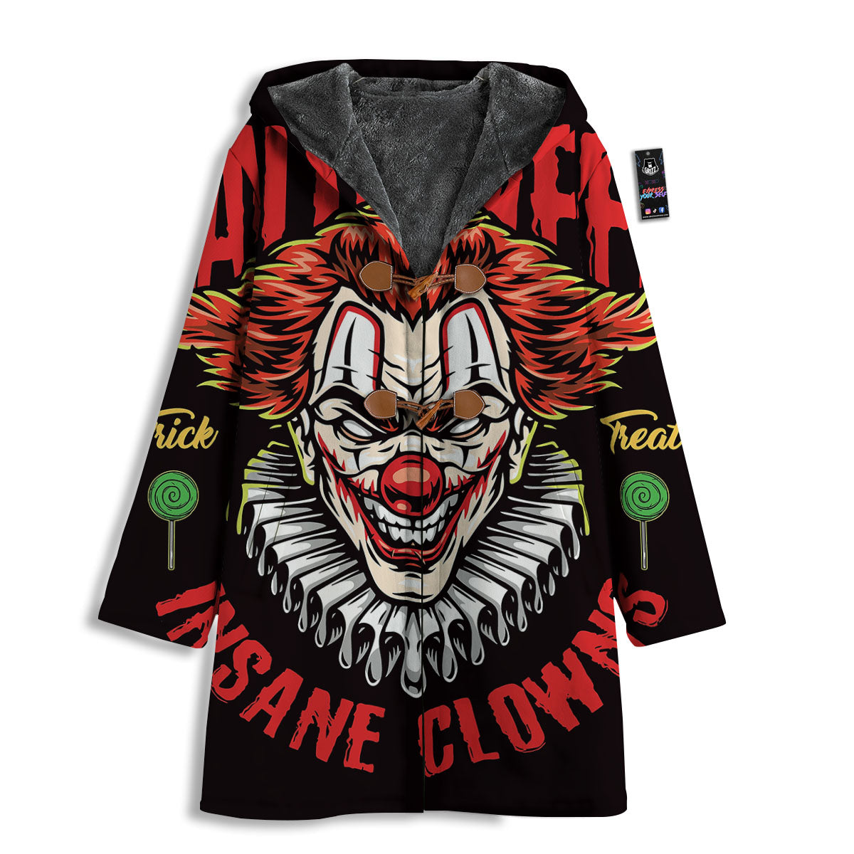 Clown Halloween Print Men's Windbreaker Jacket-grizzshop