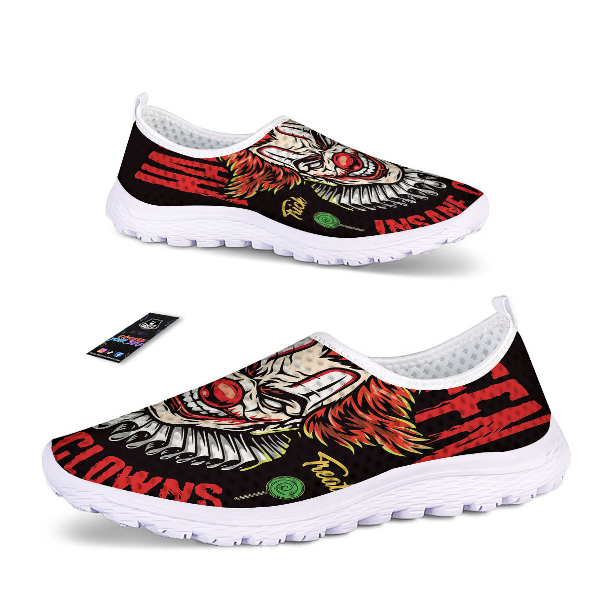 Clown Halloween Print Nurse Shoes-grizzshop