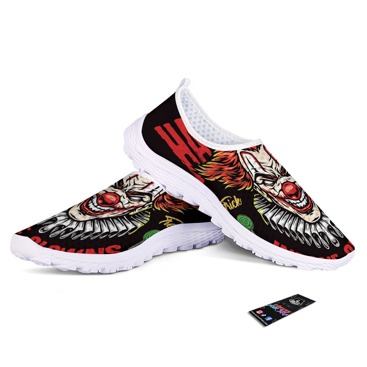 Clown Halloween Print Nurse Shoes-grizzshop