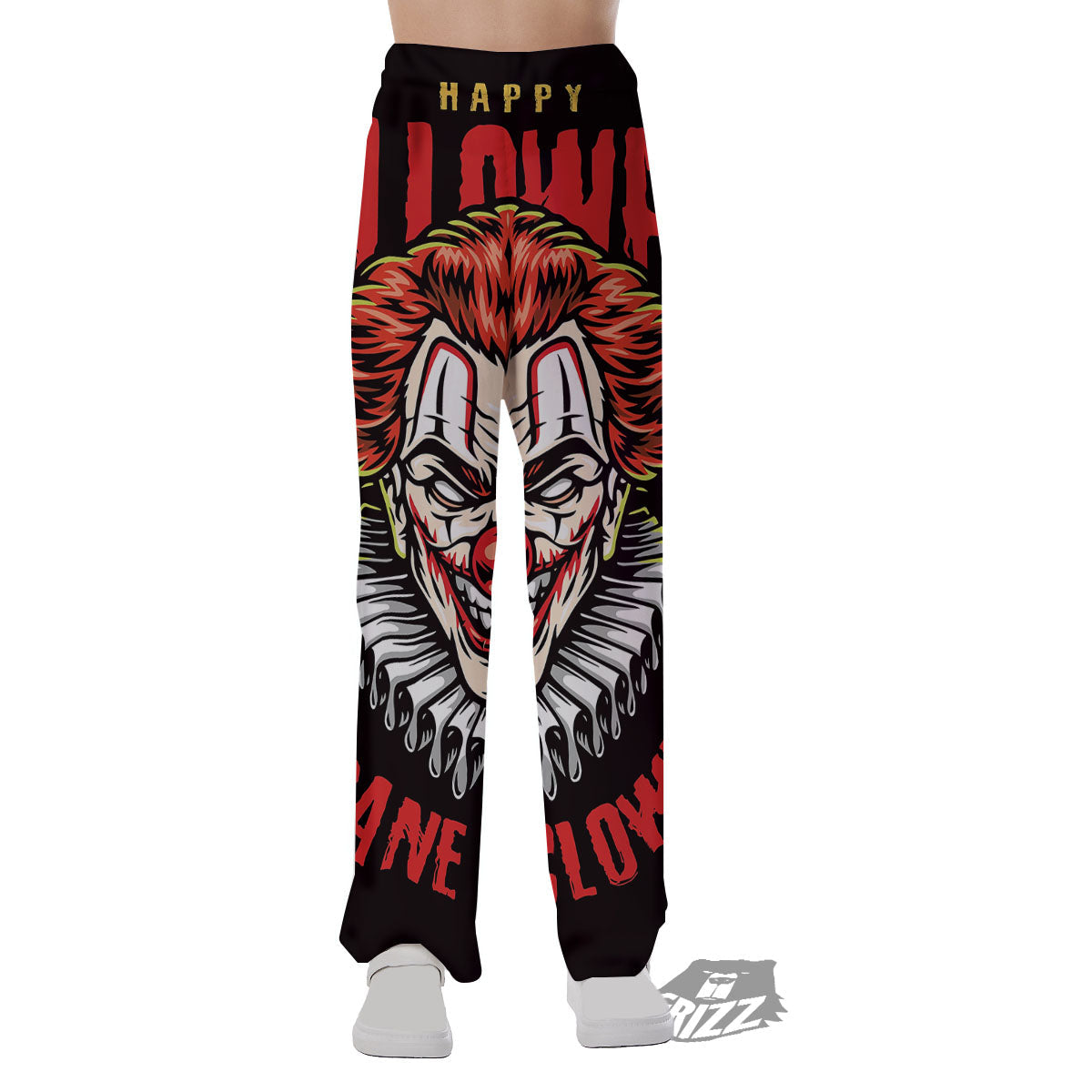 Clown Halloween Print Pajama Pants-grizzshop