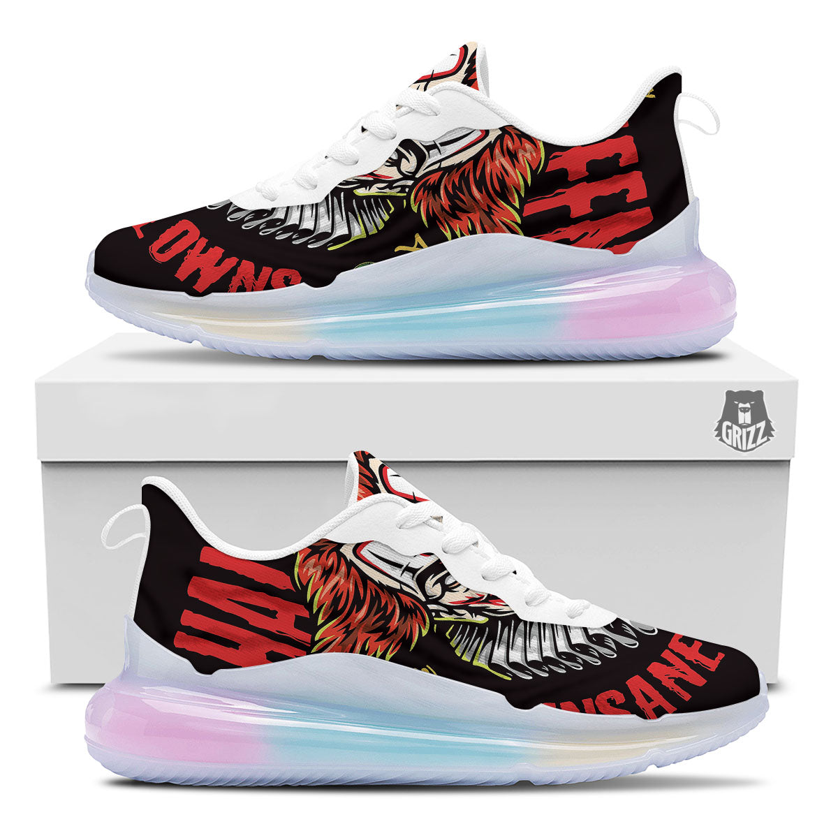 Clown Halloween Print Running Sneakers-grizzshop