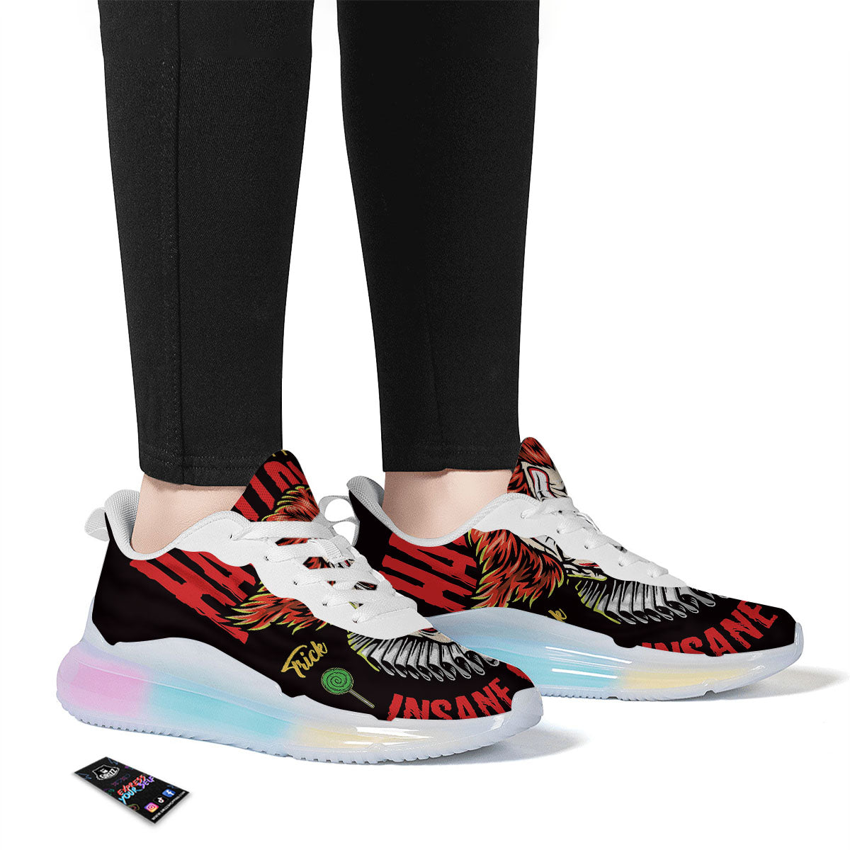 Clown Halloween Print Running Sneakers-grizzshop