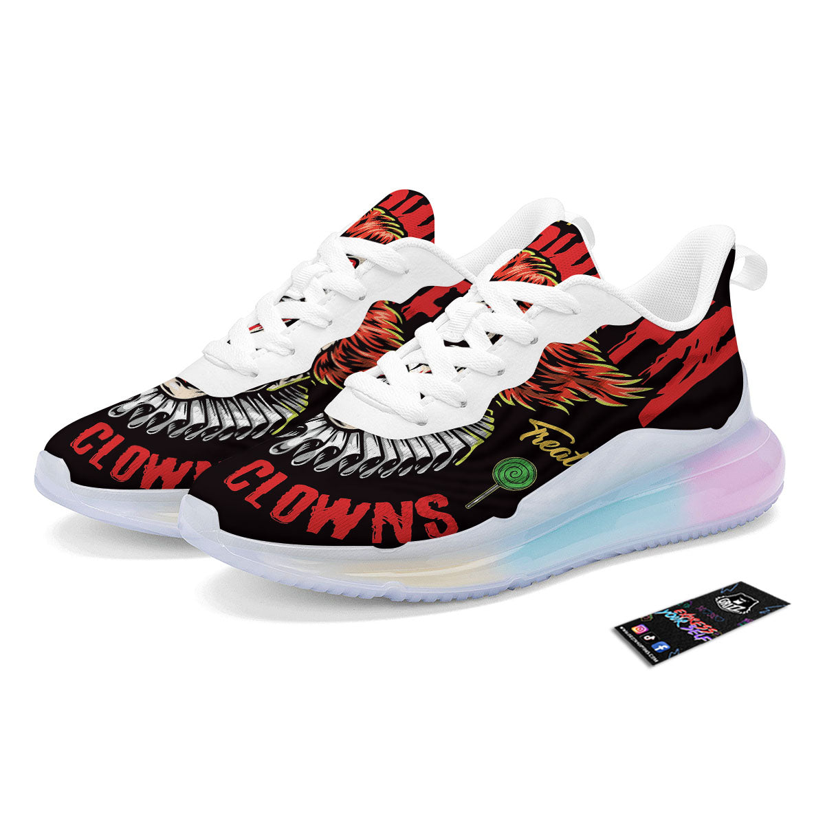 Clown Halloween Print Running Sneakers-grizzshop