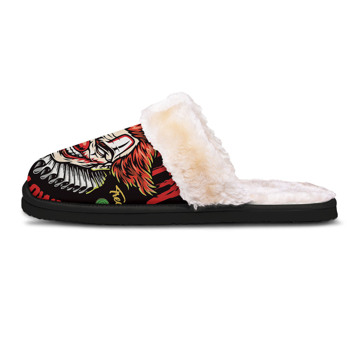 Clown Halloween Print Slippers-grizzshop