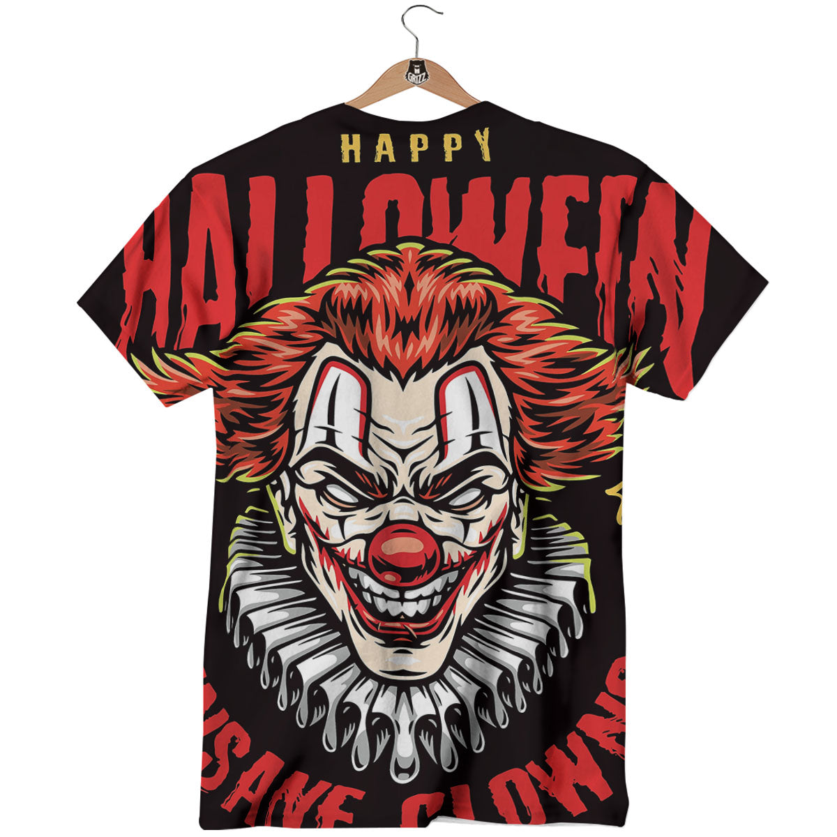 Clown Halloween Print T-Shirt-grizzshop