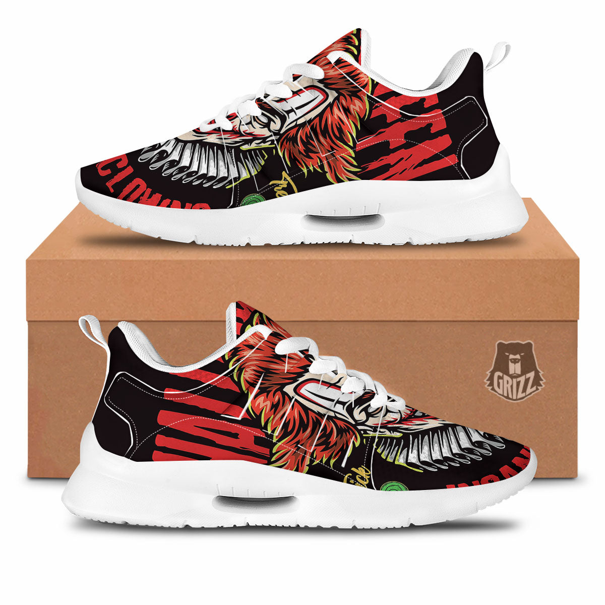 Clown Halloween Print Tennis Shoes-grizzshop
