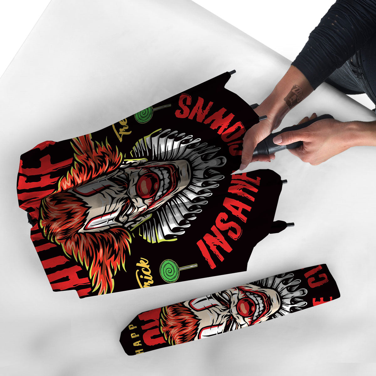 Clown Halloween Print Umbrella-grizzshop
