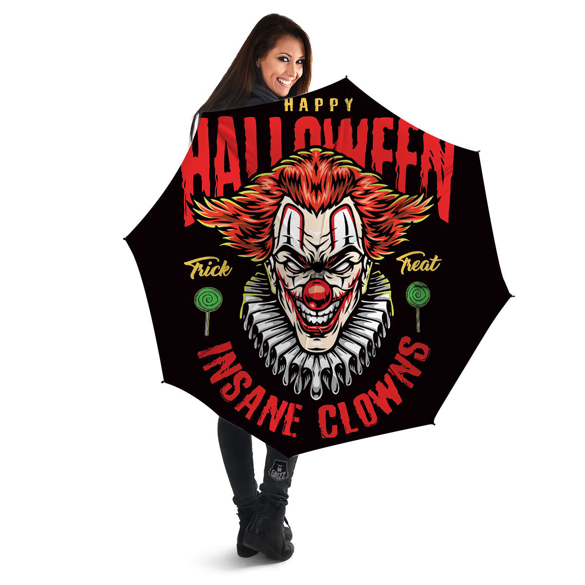 Clown Halloween Print Umbrella-grizzshop