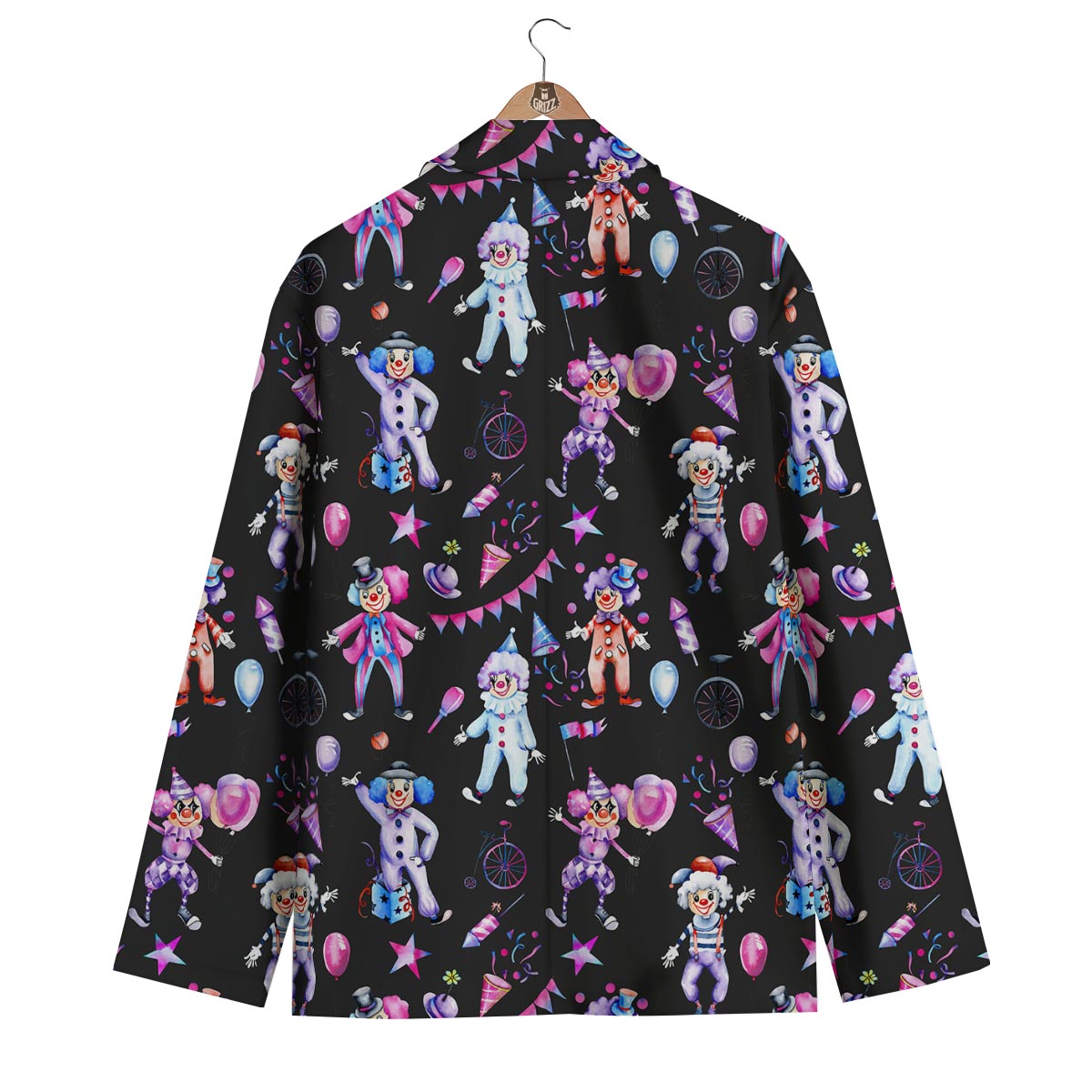 Clown Pattern Print Men's Blazer-grizzshop