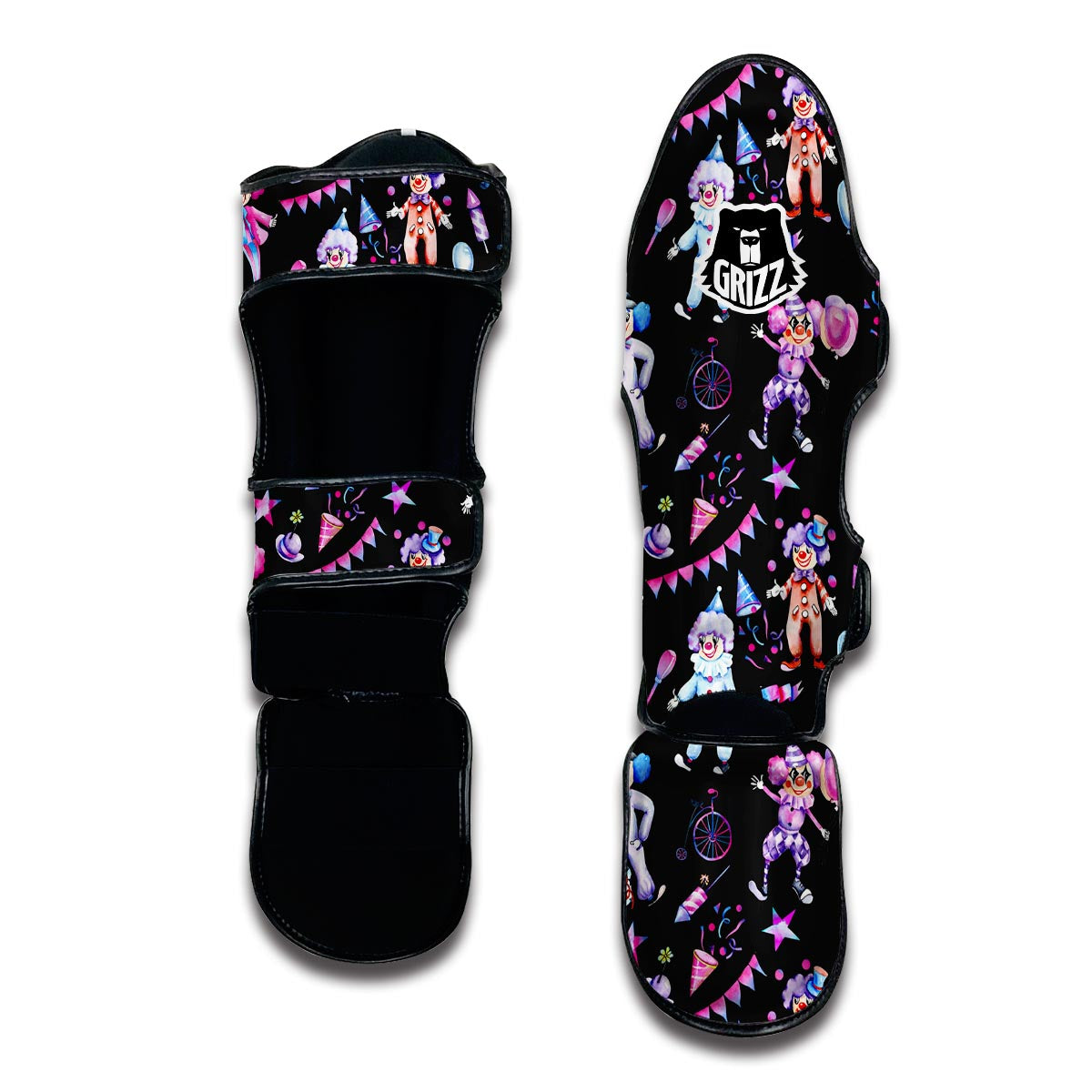 Clown Pattern Print Muay Thai Shin Guards-grizzshop