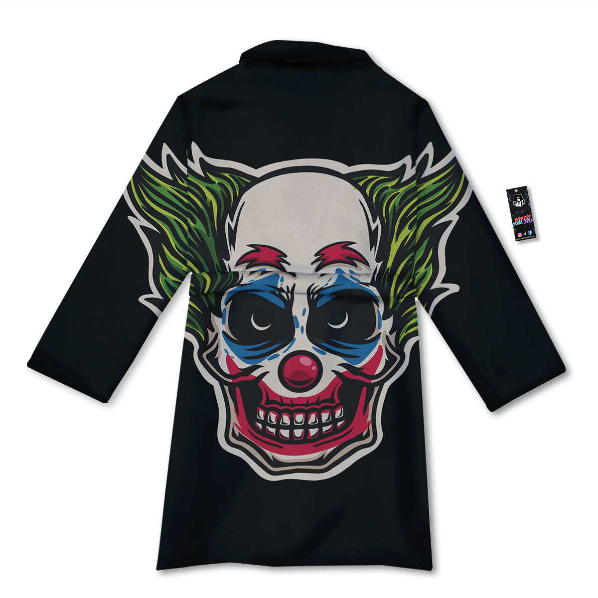 Clown Scary Cartoon Print Bathrobe-grizzshop