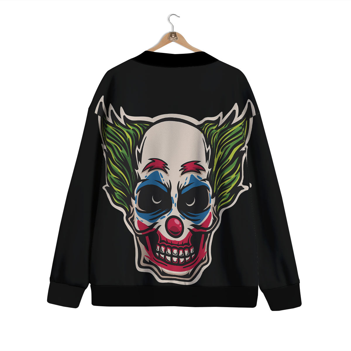 Clown Scary Cartoon Print Cardigan-grizzshop