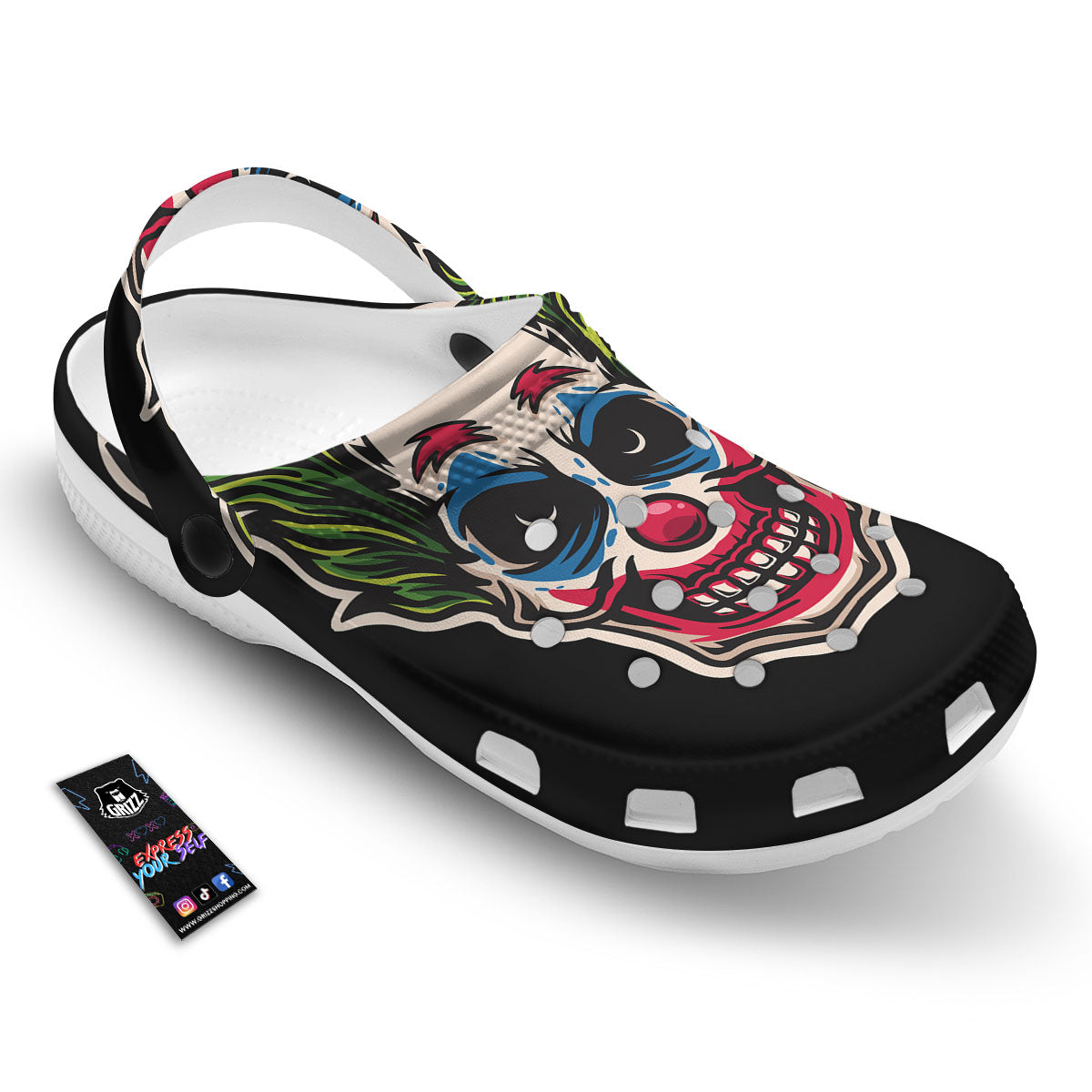 Clown Scary Cartoon Print Clog-grizzshop