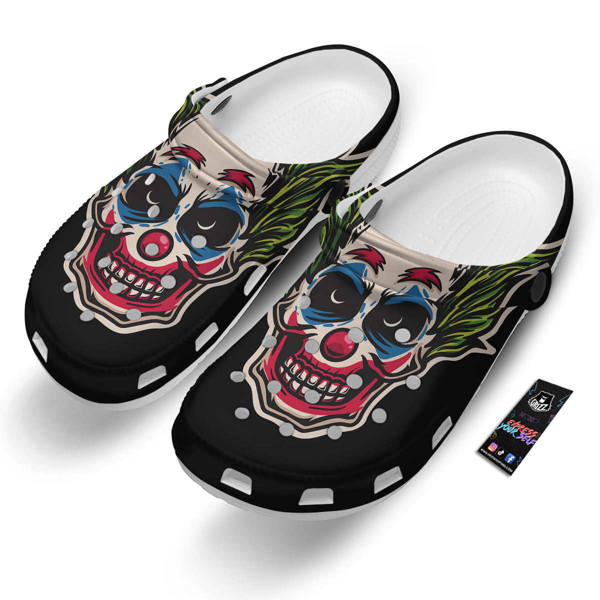 Clown Scary Cartoon Print Clog-grizzshop