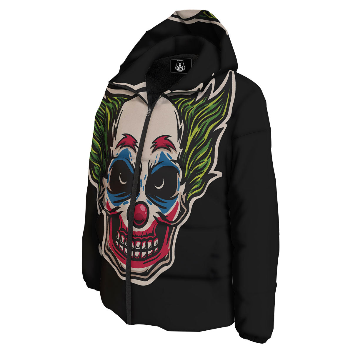 Clown Scary Cartoon Print Down Jacket-grizzshop