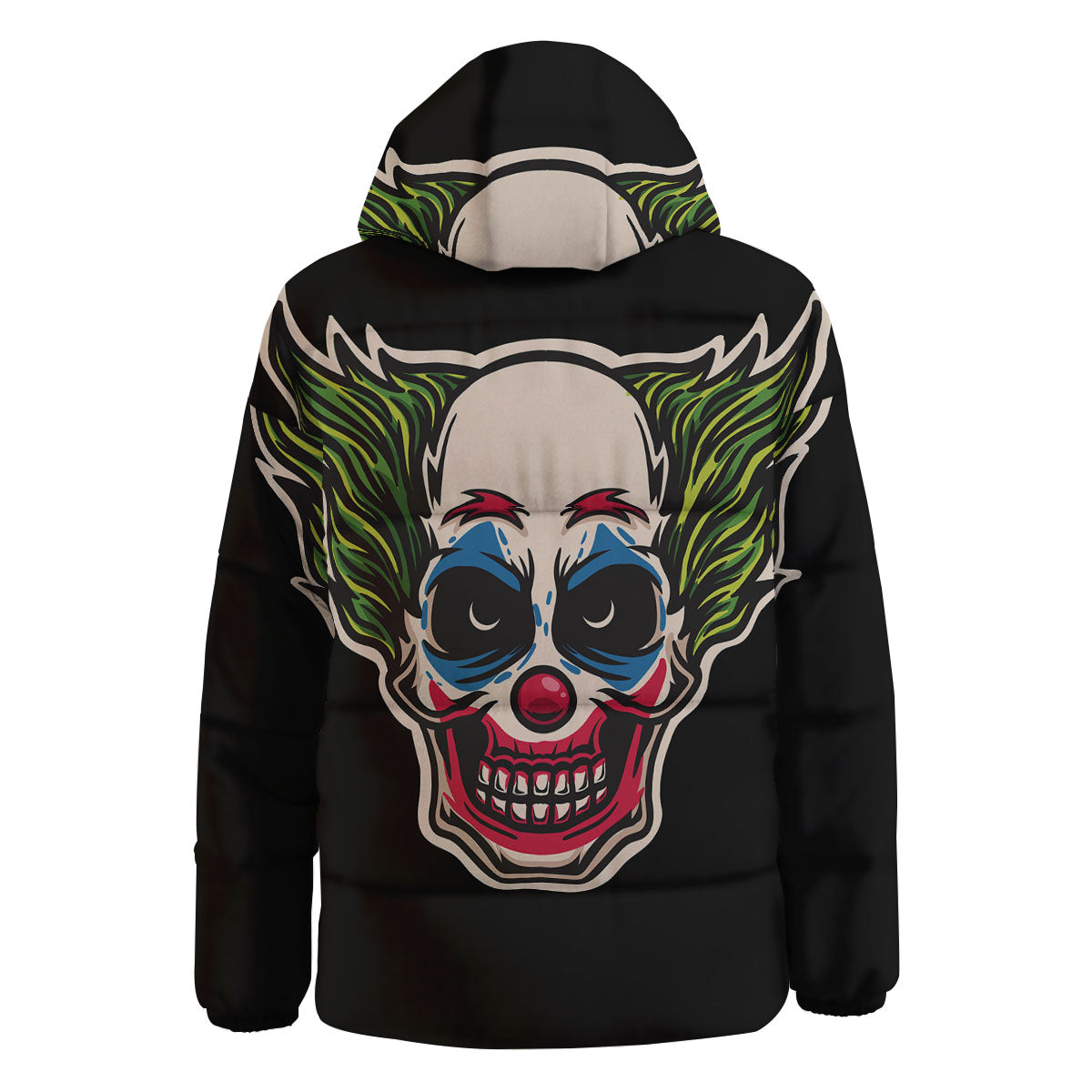 Clown Scary Cartoon Print Down Jacket-grizzshop