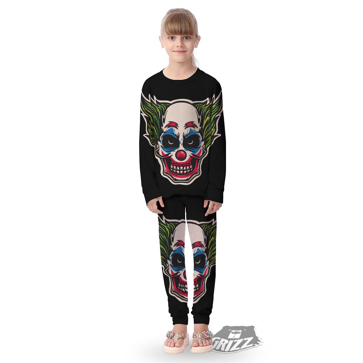 Clown Scary Cartoon Print Kid's Pajamas-grizzshop