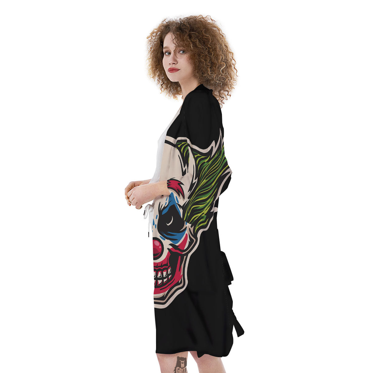 Clown Scary Cartoon Print Kimono-grizzshop