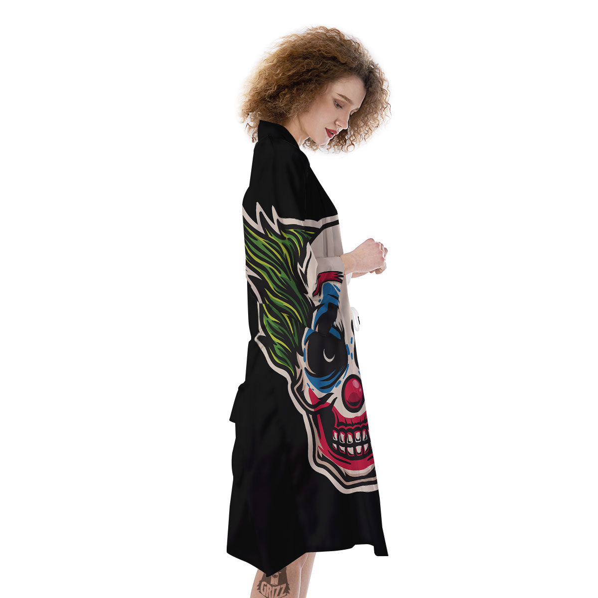 Clown Scary Cartoon Print Kimono-grizzshop