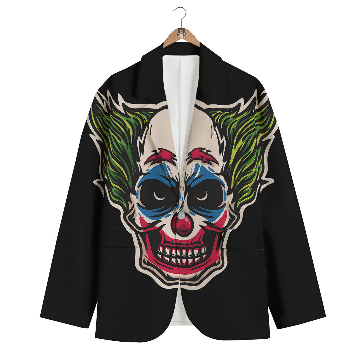 Clown Scary Cartoon Print Men's Blazer-grizzshop