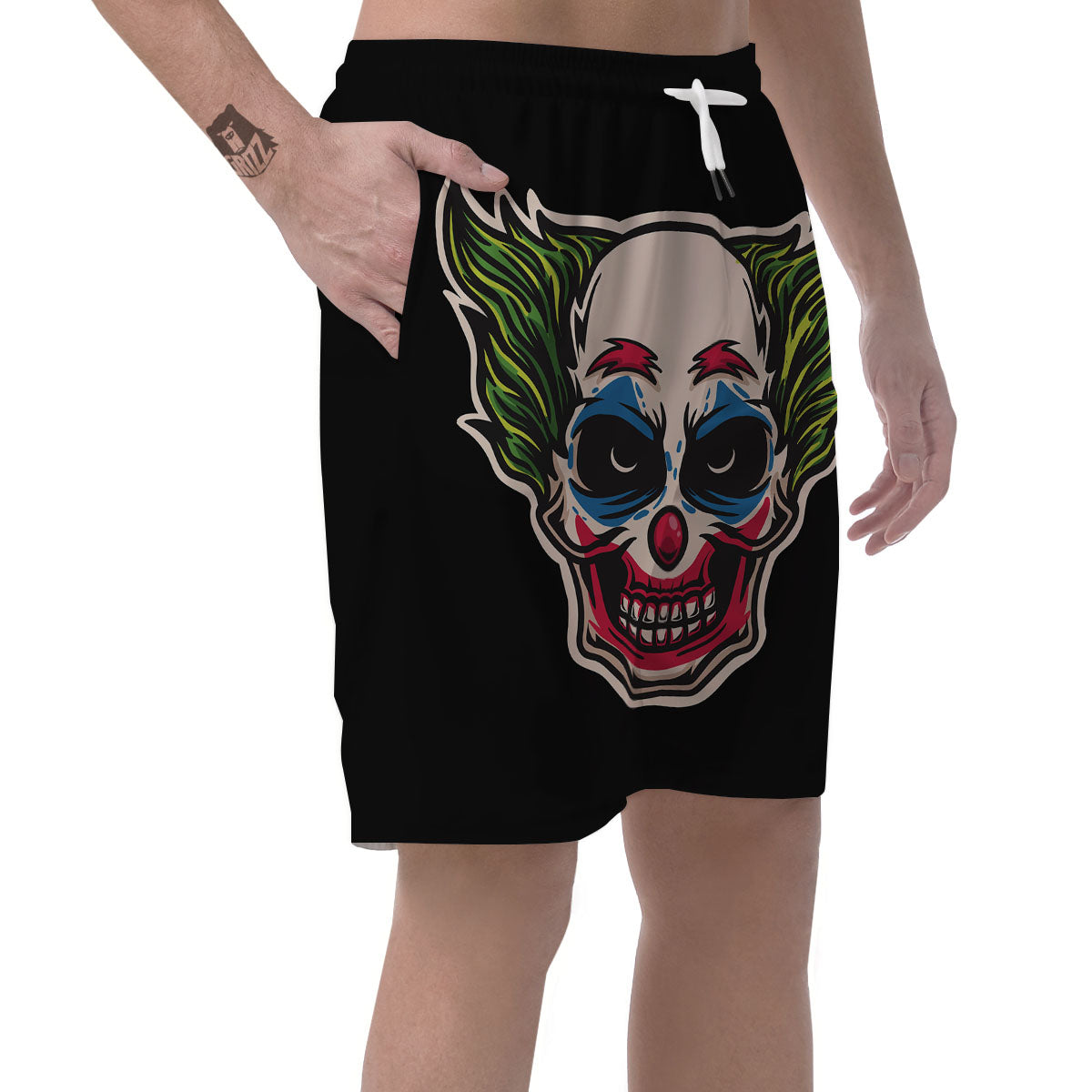Clown Scary Cartoon Print Men's Shorts-grizzshop