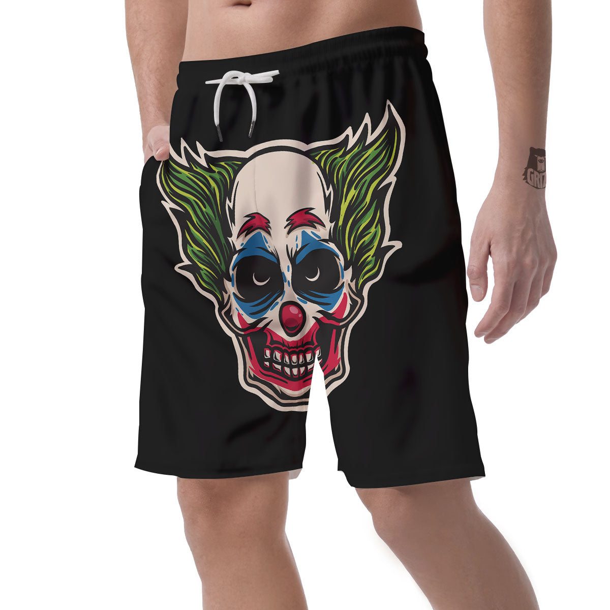 Clown Scary Cartoon Print Men's Shorts-grizzshop