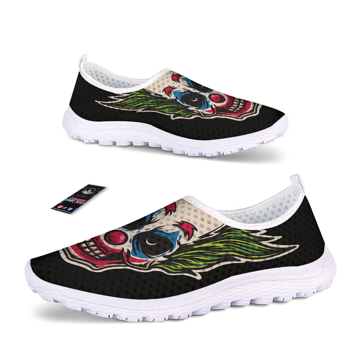 Clown Scary Cartoon Print Nurse Shoes-grizzshop
