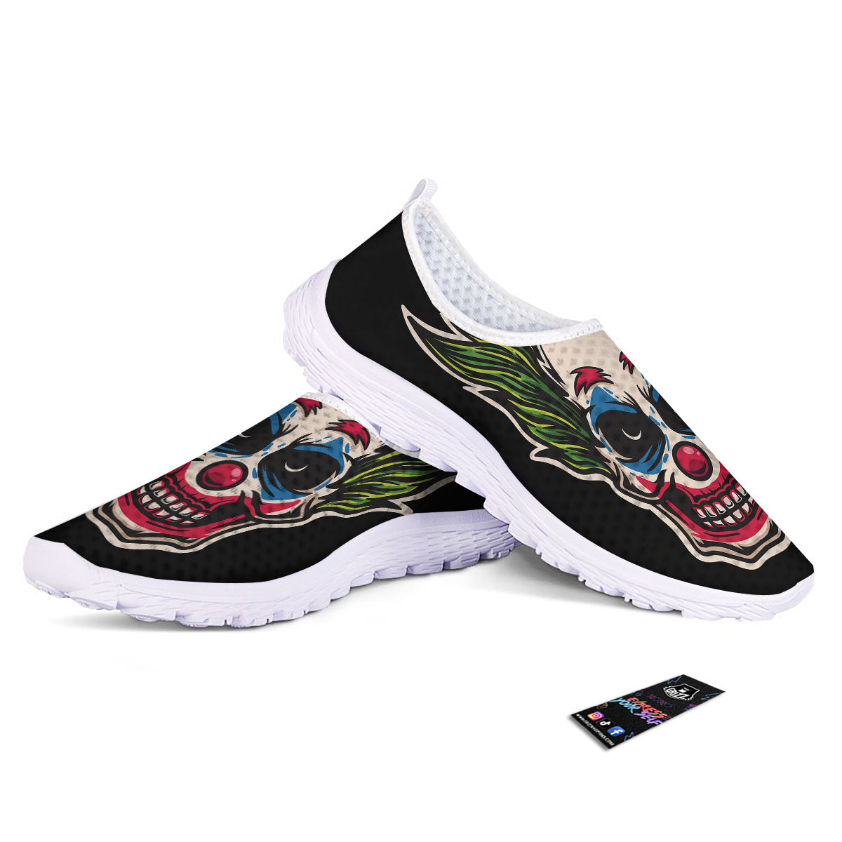 Clown Scary Cartoon Print Nurse Shoes-grizzshop
