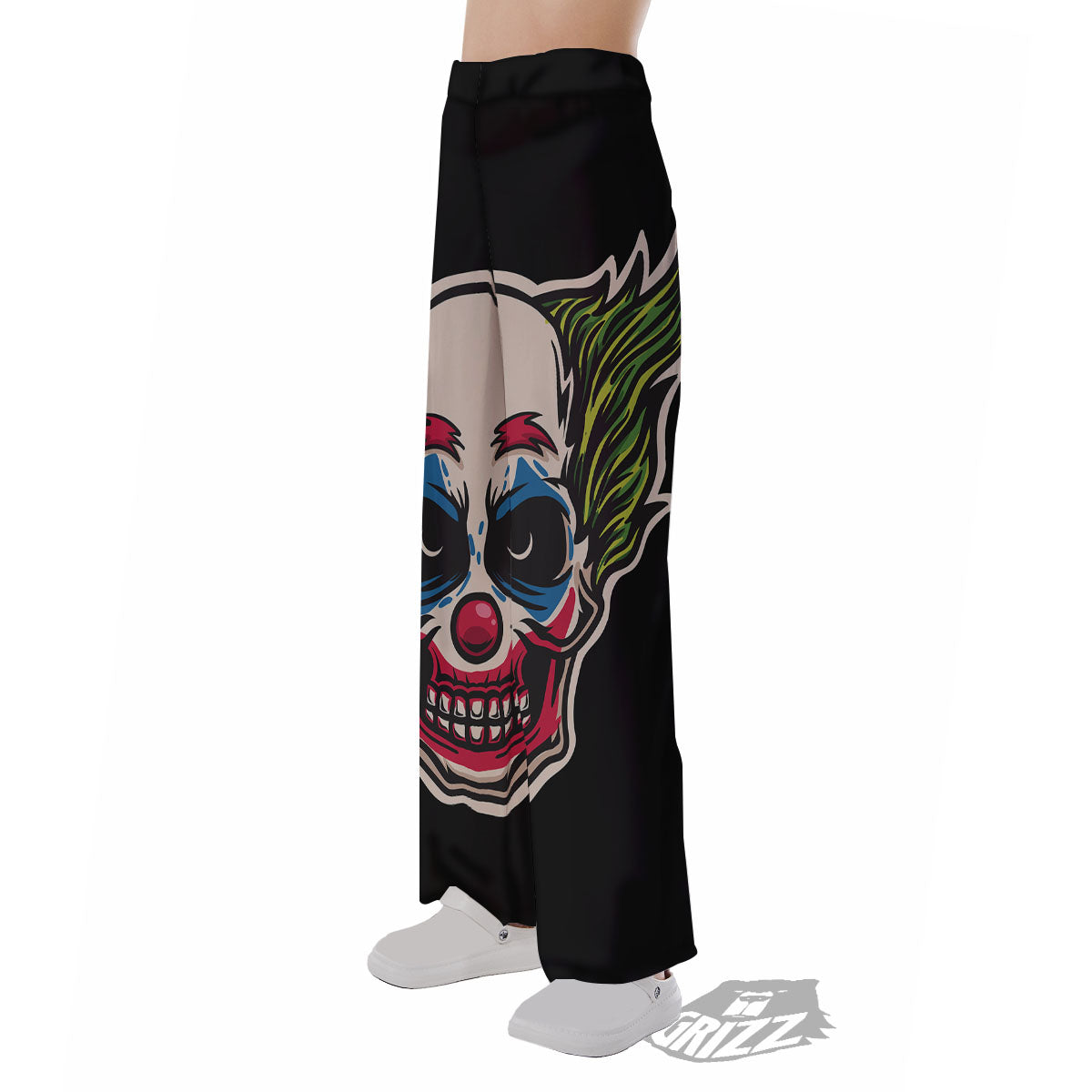 Clown Scary Cartoon Print Pajama Pants-grizzshop