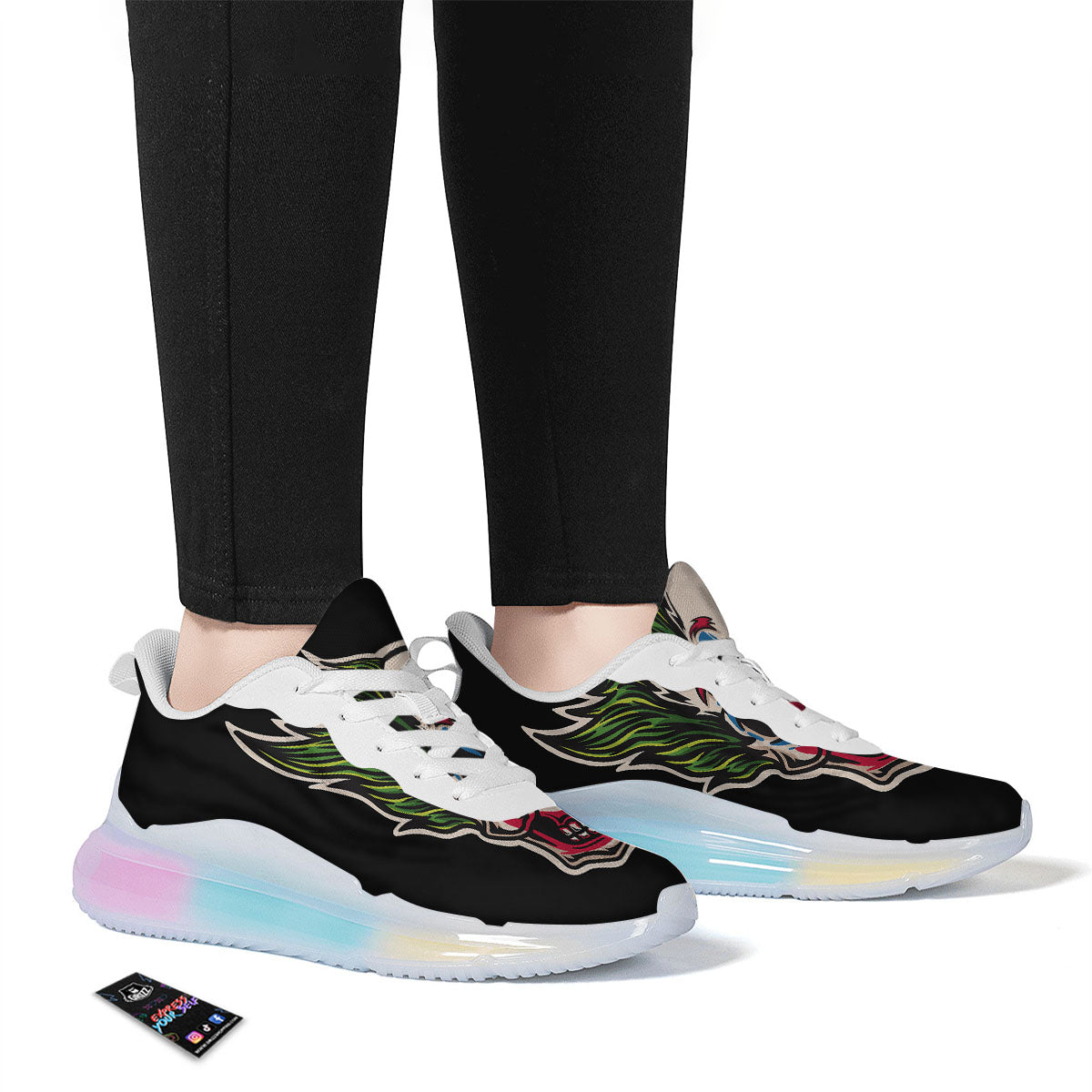 Clown Scary Cartoon Print Running Sneakers-grizzshop