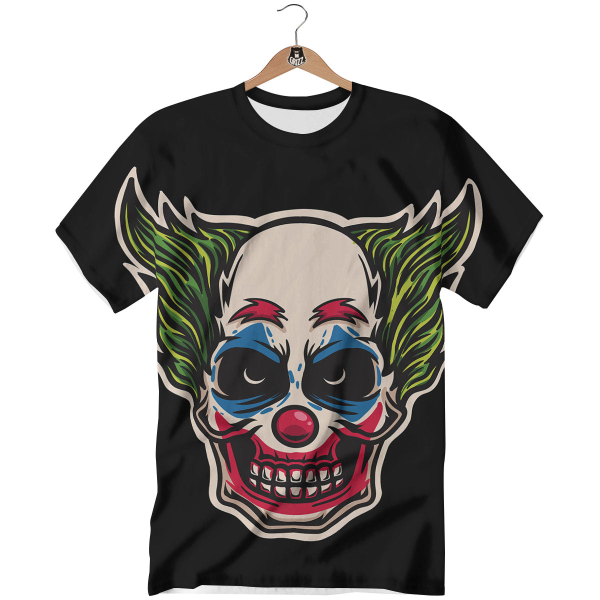 Clown Scary Cartoon Print T-Shirt-grizzshop